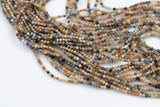 Crazy Laced Agate- Beads Full Strands-15.5 inches- 2mm- Nice Size Hole- Diamond Cutting, High Facets-Nice and Sparkly-Faceted Round