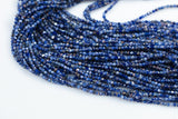 Sodalite- Beads Full Strands-15.5 inches- 2mm- Nice Size Hole- Diamond Cutting, High Facets-Nice and Sparkly-Faceted Round
