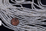 Natural Moonstone- Beads Full Strands-15.5 inches- 2mm and 3mm- Nice Size Hole- Diamond Cutting, High Facets-Nice and Sparkly-Faceted Round