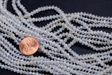 Natural Topaz Beads Full Strands-15.5 inches-3x4mm- Nice Size Hole- Diamond Cutting, High Facets-Nice and Sparkly-Faceted semi Round