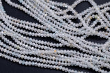 Natural Topaz Beads Full Strands-15.5 inches-3x4mm- Nice Size Hole- Diamond Cutting, High Facets-Nice and Sparkly-Faceted semi Round