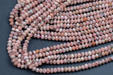 Rhodochrosite Beads Full Strands-15.5 inches-3x4mm- Nice Size Hole- Diamond Cutting, High Facets-Nice and Sparkly-Faceted Round
