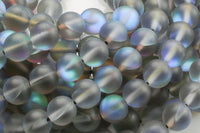 Gorgeous Gray Spectrolite Quartz Matt, High Quality in Round, 6mm, 8mm, 10mm, 12mm- Full Strand- 15.5 Inches AAA Quality