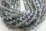 Gorgeous Gray Spectrolite Quartz Matt, High Quality in Round, 6mm, 8mm, 10mm, 12mm- Full Strand- 15.5 Inches AAA Quality