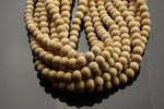 Natural Lt Sandal Wood, High Quality in Round Gemstone Beads