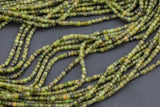 Natural Peridot Faceted Cube Beads Size 2.5mm 15.5" Strand