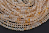 Natural Citrine Faceted Cube Beads Size 5mm 15.5" Strand