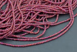 Natural African Garnet Faceted Cube Beads Size 2.5mm 15.5" Strand