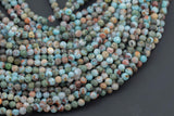 Natural Larimar - Full Strands-15.5 inches- 2mm and 4mm- Nice Size Hole- Diamond Cutting, High Facets-Nice and Sparkly-Faceted Round