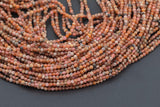Natural Rhodochrosite - Full Strands-15.5 inches- 2.5mm- Nice Size Hole- Diamond Cutting, High Facets-Nice and Sparkly-Faceted Round
