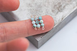 USA Gold Filled Permanent Jewelry Connectors Gemmy Larimar Connector 1420 Gold Filled 4mm Round 925 Sterling Silver