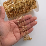 4x14mm Paperclip Chain Ion Plated Brass Chain - Tarnish Resistant Wholesale 1 yard per order