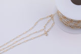 Mix Metal Gold filled and Sterling 2.8mm, Italian , Wholesale, USA Made, Chain by foot Permanent Jewelry Chain
