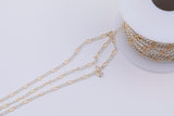 Mix Metal Gold filled and Sterling 2.8mm, Italian , Wholesale, USA Made, Chain by foot Permanent Jewelry Chain