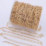 Gold Ion Plated 14k chain big and small chain by the yard 4x9mm