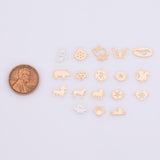 Animal Gold Filled Connectors Permanent Jewelry Connector Selection Intricate Detail - 14kt gold filled or Sterling Silver - Made in the USA
