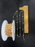Genuine Freshwater 3mm Pearl with 25mm spacing on 14k Gold Filled 1.5mm Cable Chain, permanent jewelry chain, wholesale chain