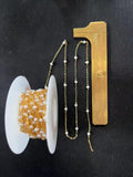 Genuine Freshwater 3mm Pearl with 25mm spacing on 14k Gold Filled 1.5mm Cable Chain, permanent jewelry chain, wholesale chain