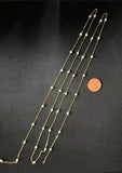 Genuine Freshwater 3mm Pearl with 25mm spacing on 14k Gold Filled 1.5mm Cable Chain, permanent jewelry chain, wholesale chain