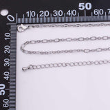 16" 18" Sunburst Figaro Necklace Charm Bar Gold Necklace Silver Bracelet Italian Figaro Sunburst Sun Burst Chain 2.5x5m