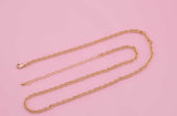 18" 14k Gold Plated Ion Necklace Charm Bar Necklace Oval 3.5x4mm