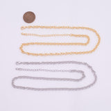16" 14k Gold Plated Ion Necklace Charm Bar Necklace Round Rolo Necklace 4mm