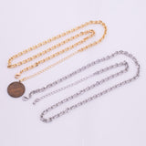 18" 14k Gold Plated Ion Necklace Charm Bar Necklace Faceted Oval 4x5.5mm