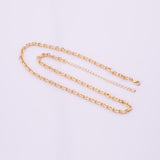 18" 14k Gold Plated Ion Necklace Charm Bar Necklace Faceted Oval 4x5.5mm