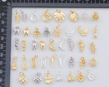 Mixed Charm Selection 18K Gold Filled Charm for Charm Bar Bracelets Necklaces Charms Gold Filled Charms Minimalist CZ Pave