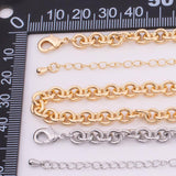 18" 14k Gold PVD Ion Plated Tarnish Resistant Necklace Charm Bar Necklace Oval Necklace 6x6.5mm
