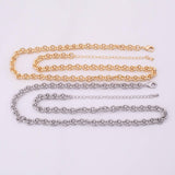 18" 14k Gold pvd Ion Plated Tarnish Resistant Necklace Charm Bar Necklace Oval Necklace 6x6.5mm
