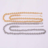 18" 14k Gold PVD Ion Plated Tarnish Resistant Necklace Charm Bar Necklace Oval Necklace 6x6.5mm