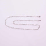 18" 14k Gold PVD Ion Plated Tarnish Resistant Silver Necklace Charm Bar Necklace Heart Necklace 3mm