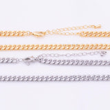 18" Cuban Chain necklace 14k Gold PVD Ion Plated Tarnish Resistant Silver Necklace Cuban Curb Chain Necklace 5mm
