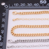 18" Cuban Chain Necklace 14k Gold pvd Ion Plated Tarnish Resistant Necklace Charm Bar Necklace Cuban Curb Chain Necklace 4.5mm