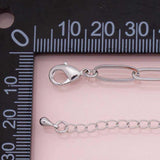 16"18" Silver Satellite Necklace Paperclip Chain Silver 5x14mm Chain