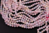 Light Morganite - JADE Smooth Round- 6mm 8mm 10mm 12mm-Full Strand 15.5 inch Strand AAA Quality