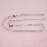16"18" Silver Satellite Necklace Paperclip Chain Silver 5x14mm Chain
