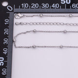 16"18"Charm Bar Necklace 14k Gold PVD Ion Plated Necklace Satellite 1mm