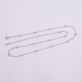 16"18"Charm Bar Necklace 14k Gold PVD Ion Plated Necklace Satellite 1mm