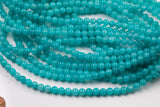 Teal Green - JADE Smooth Round- 6mm 8mm 10mm 12mm-Full Strand 15.5 inch Strand AAA Quality