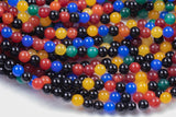 MIX gemstone - Smooth Round- 6mm 8mm 10mm 12mm-Full Strand 15.5 inch Strand AAA Quality