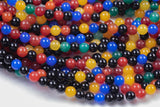 MIX gemstone - Smooth Round- 6mm 8mm 10mm 12mm-Full Strand 15.5 inch Strand AAA Quality
