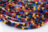 MIX gemstone - Smooth Round- 6mm 8mm 10mm 12mm-Full Strand 15.5 inch Strand AAA Quality