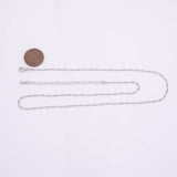 18" 14k PVD Ion Plated Necklace Chain Silver 2mm Chain
