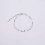 Charm Bar Bracelet Gold Silver Bracelet Heart 3mm