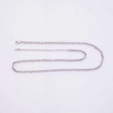 18" 14k PVD Ion Plated Necklace Charm Bar Necklace Sliver Oval 3.5x4mm
