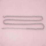 18" 14k PVD Ion Plated Necklace Charm Bar Necklace Sliver Oval 3.5x4mm