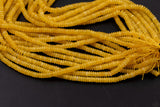 Yellow Jade- High Quality in Smooth Saucer Roundel, 2x6mm Flat Rondel 15 Inches Thin Roundel