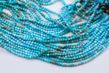 Turquoise Faceted Cube Beads Size 3mm 15.5" Strand